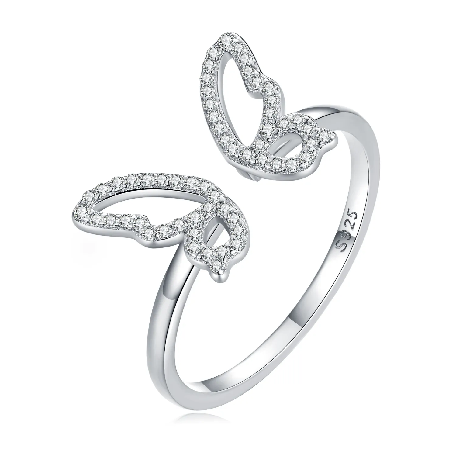 Pandora Style Butterfly Open Ring - BSR278