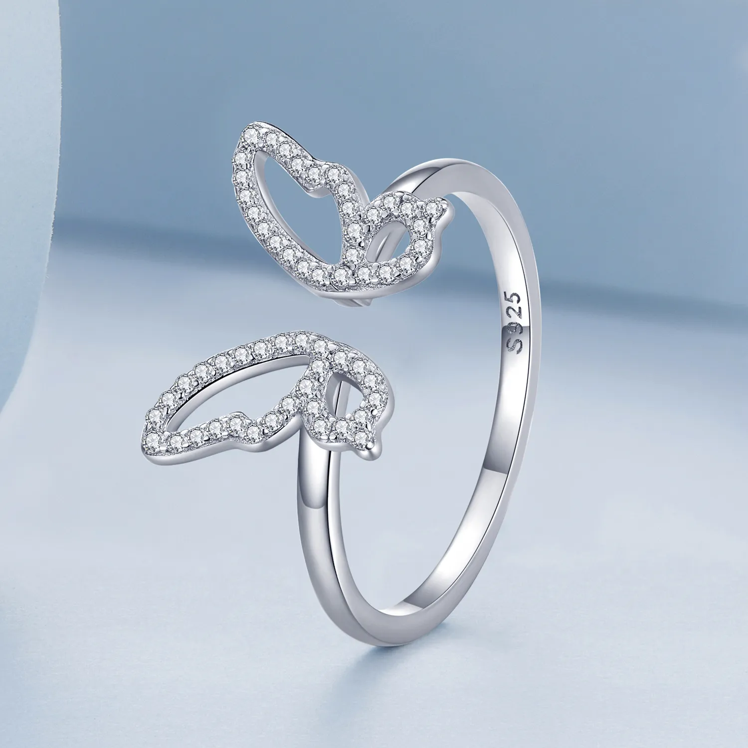 Pandora Style Butterfly Open Ring - BSR278