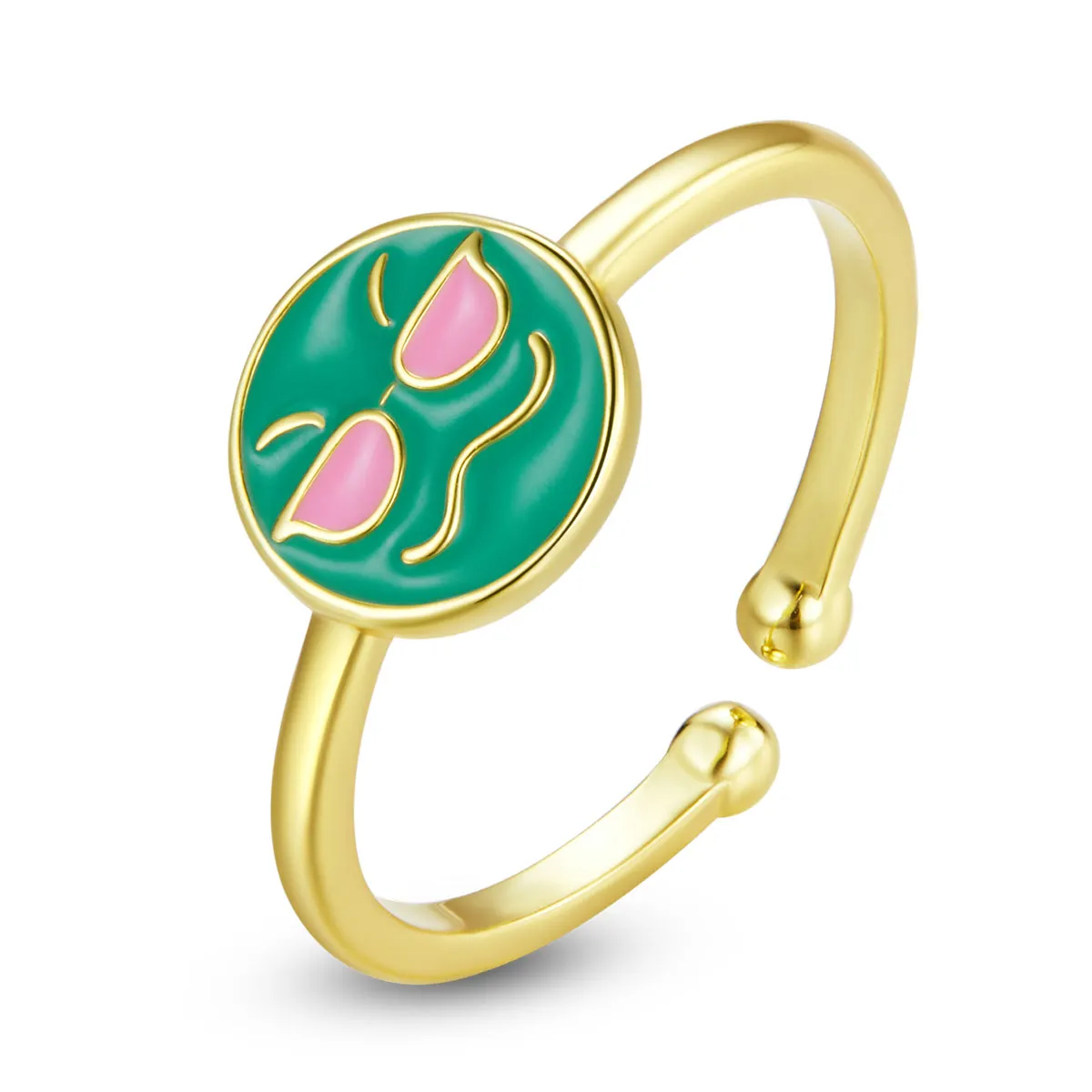 pandora style emoji inel deschis cool scr737 a