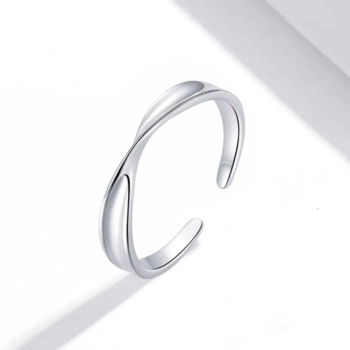 Pandora Style Mobius Ring Pair Ring - Male Open Ring - SCR751