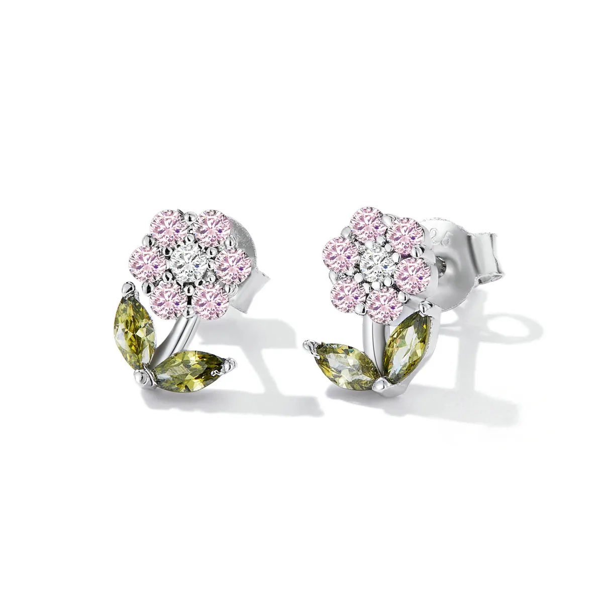 Bijuterii cu șuruburi cu flori delicate în stil Pandora - BSE592-PK