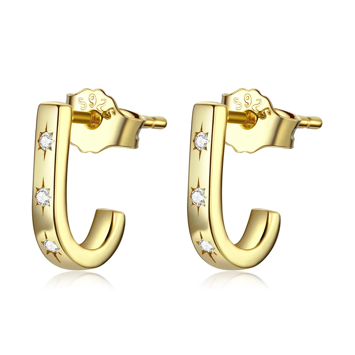 cercei cu cruce în stil pandora cu model de stea sce1169 b