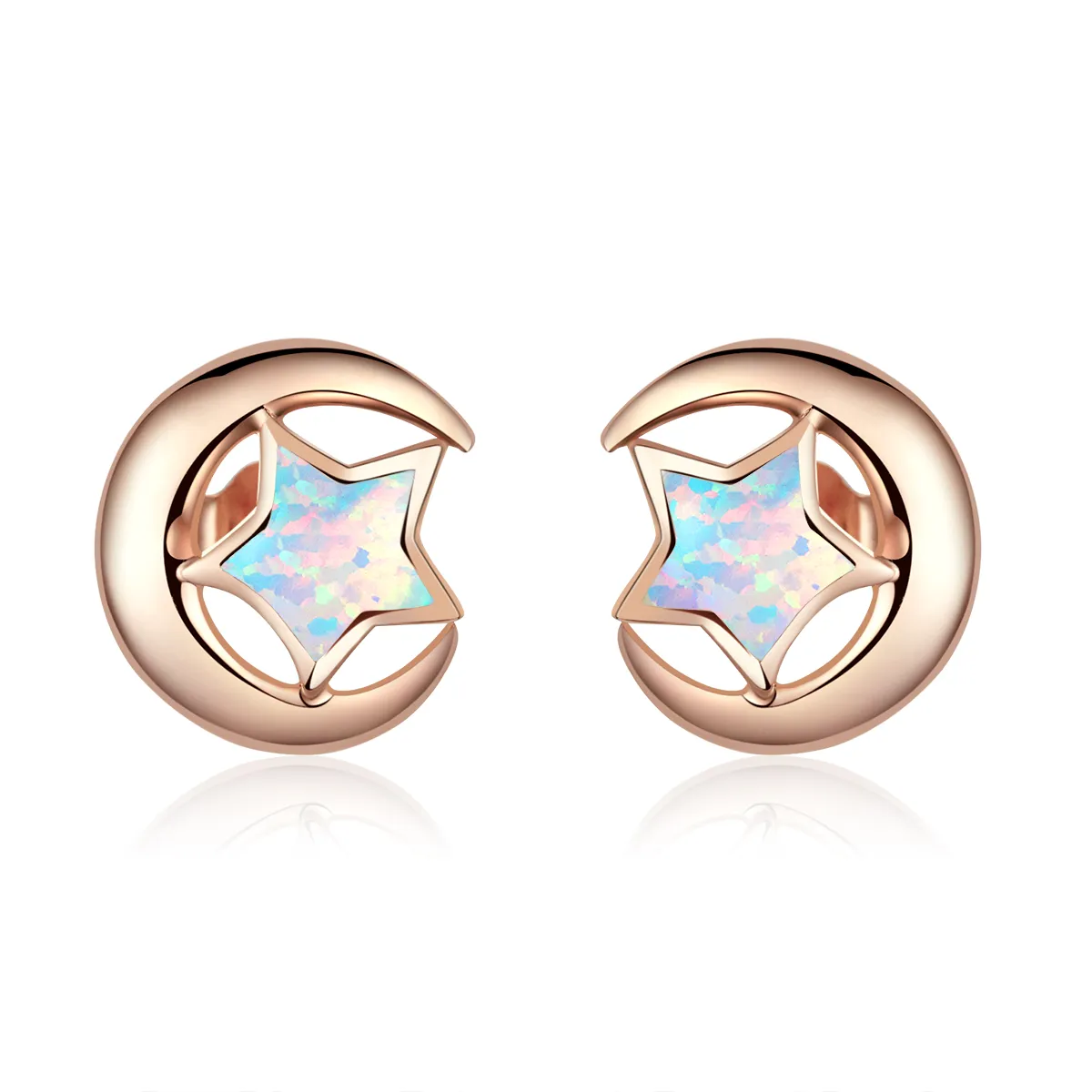 cercei pandora style cu lună de opal sce816 c