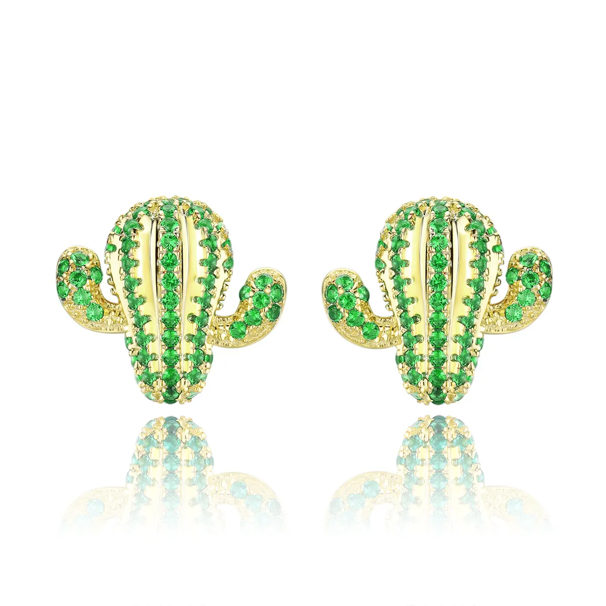 cercei stil pandora cu forma de cactus bse013
