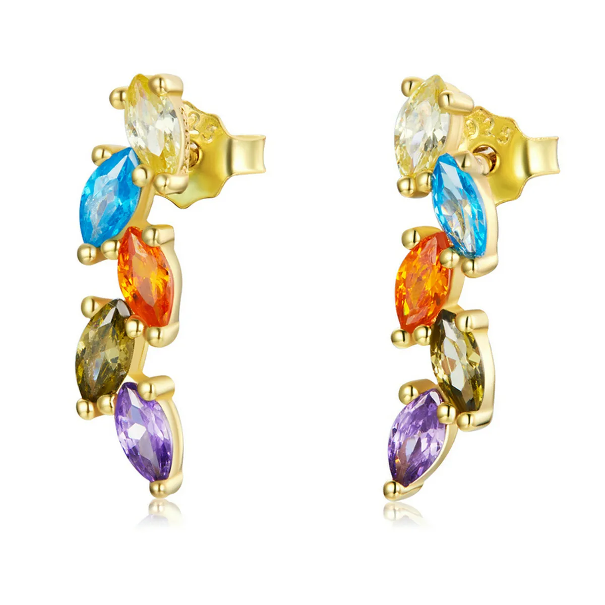 pandora stil zirconiu colorat cercei stud olive sce1210