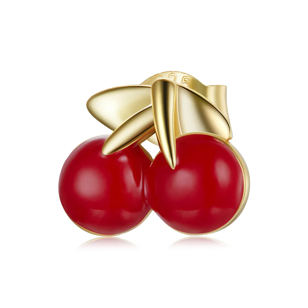 Pandora Style Cherry Stud Earrings - SCE1061