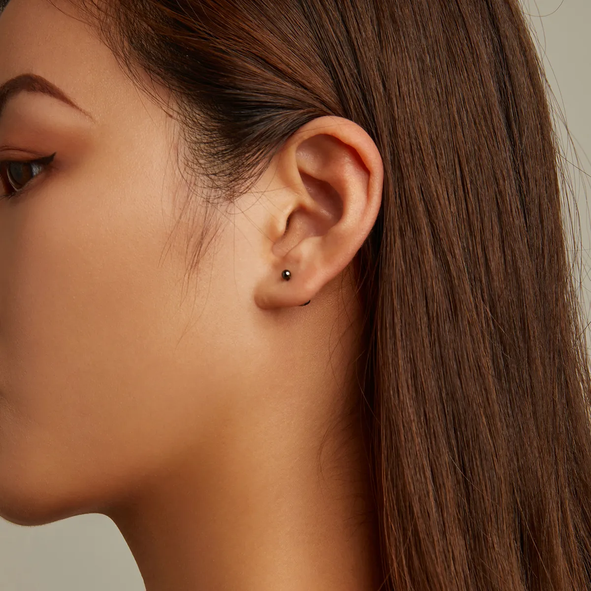 Pandora Style Dark Heart Stud Earrings - SCE1326