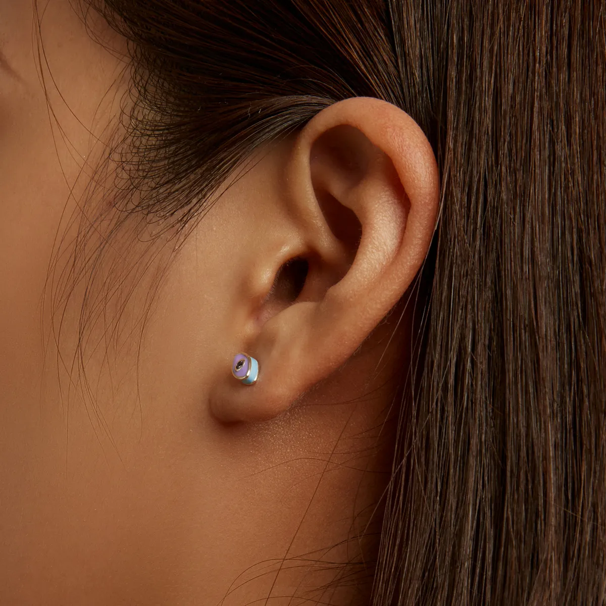 Pandora Style Devil Eye Stud Earrings - SCE1367