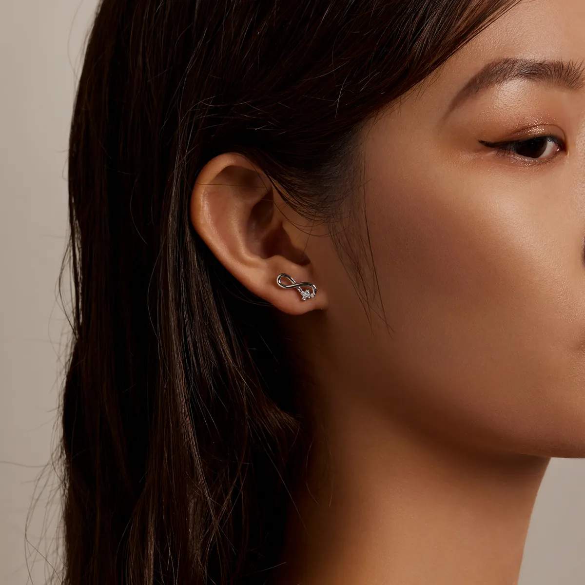 Pandora Style Infinity Symbol - Refined Stud Earrings - BSE544
