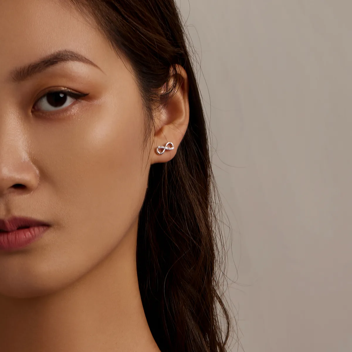 Pandora Style Infinity Symbol - Shine Stud Earrings - BSE543