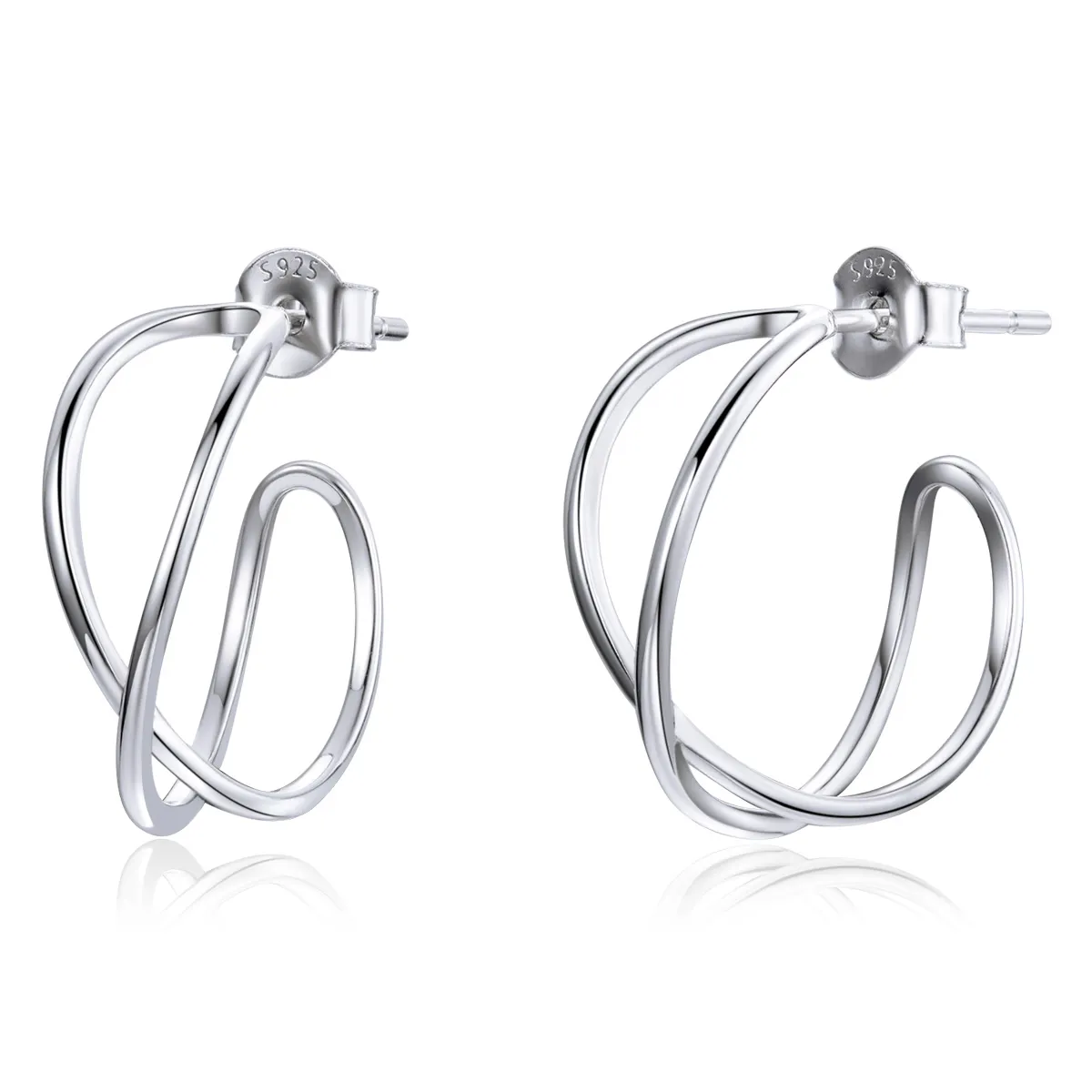 Pandora Style Intertwined Love Stud Earrings - SCE1195