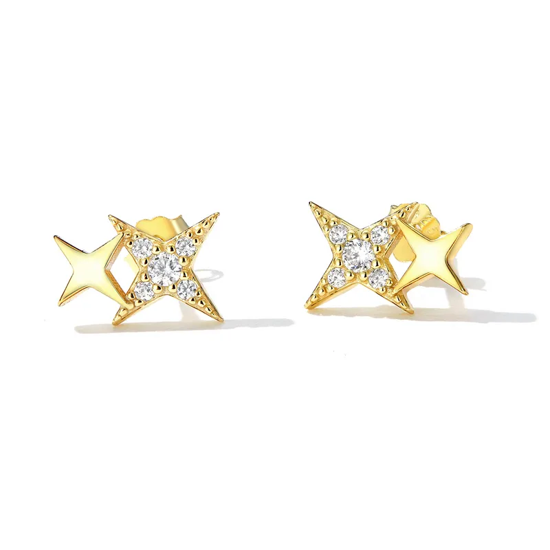 (imagine pentru) Pandora Style Light Star Stud Earrings - BSE633 - Vizualizare 2