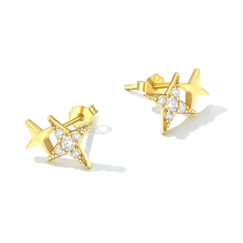 (imagine pentru) Pandora Style Light Star Stud Earrings - BSE633 - Vizualizare 4