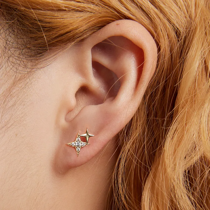 (imagine pentru) Pandora Style Light Star Stud Earrings - BSE633 - Vizualizare 5