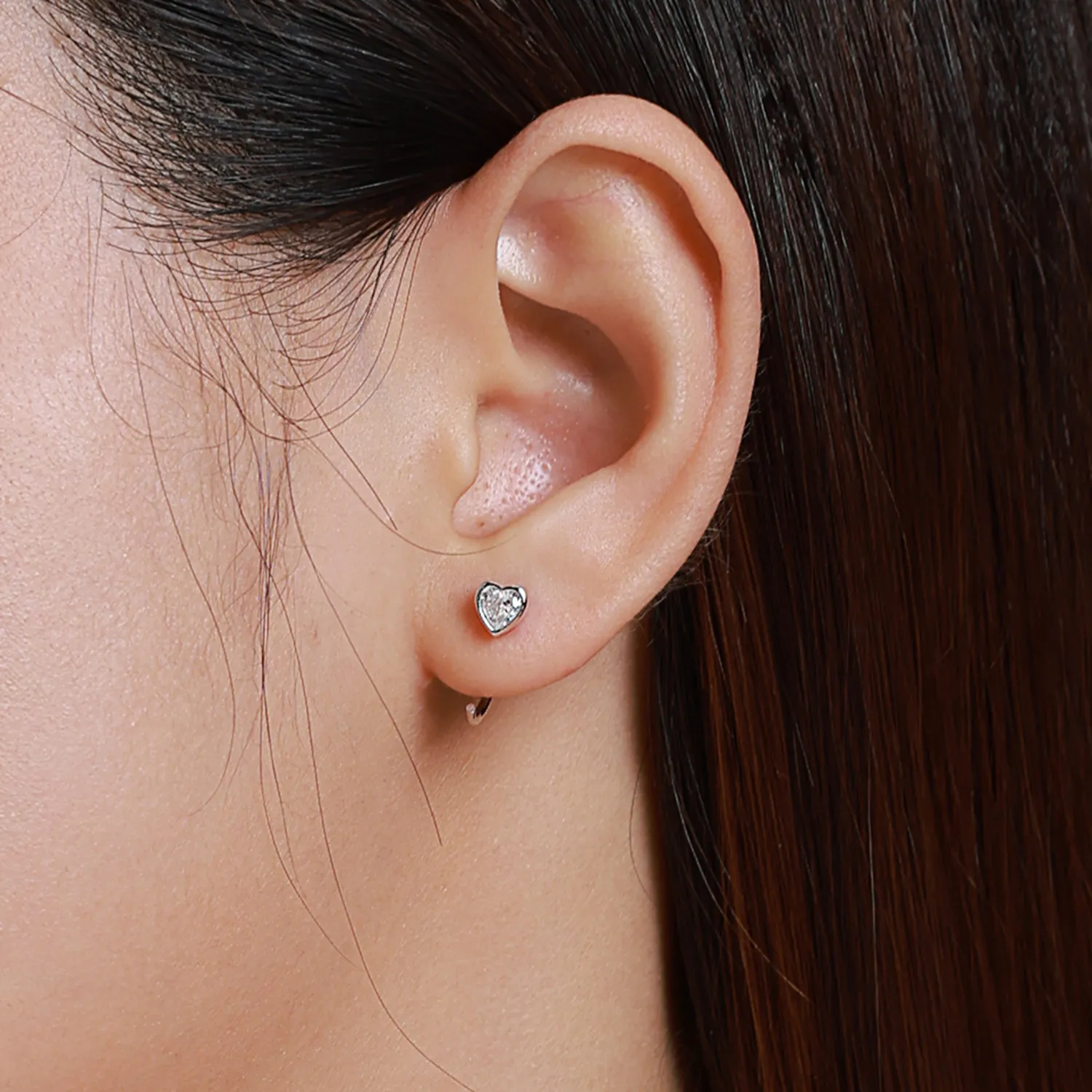 Pandora Style Love Stud Earrings - BSE516