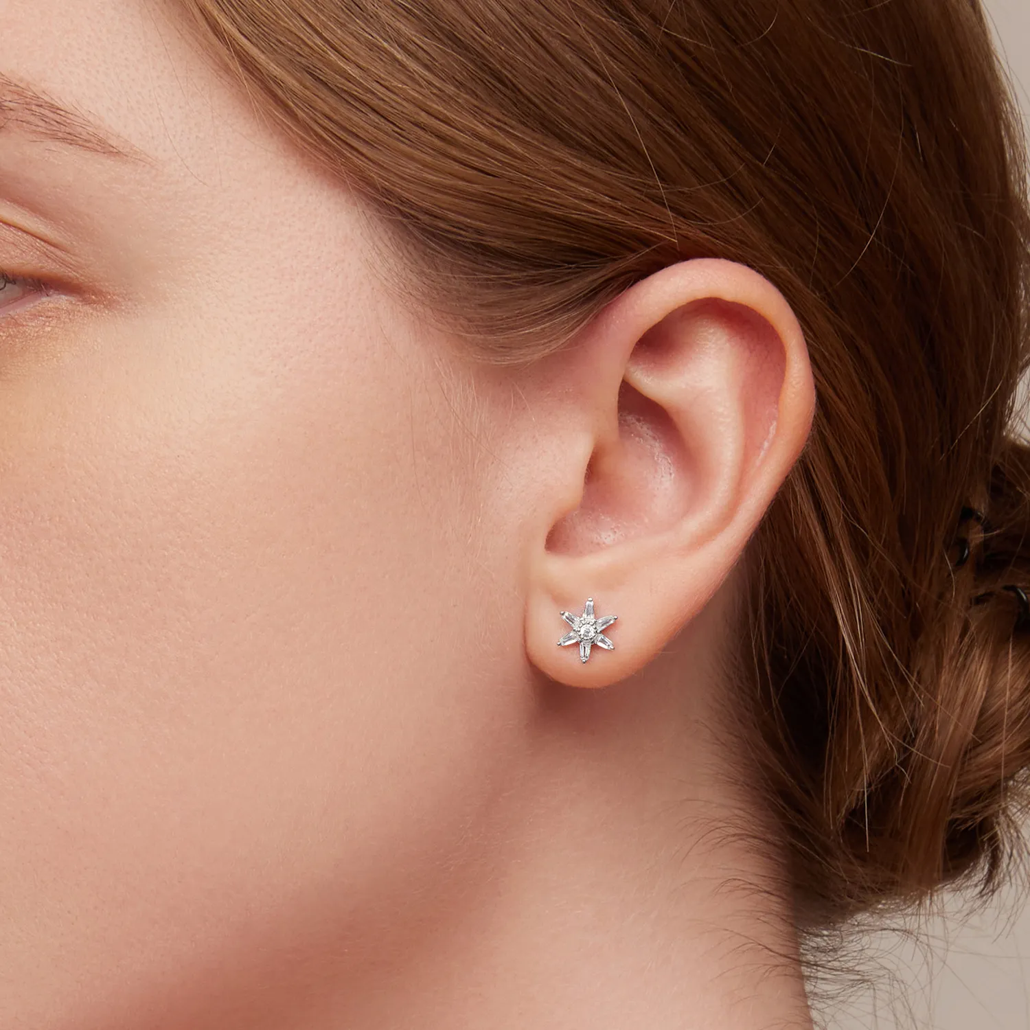 Pandora Style Refined Zircon Stud Earrings - SCE1458