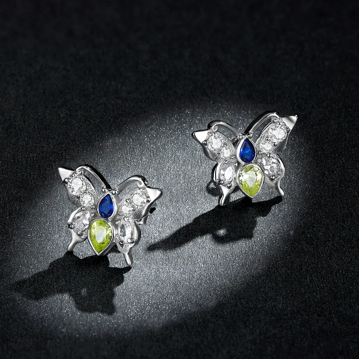 Pandora Style Shine Butterfly Stud Earrings - BSE564