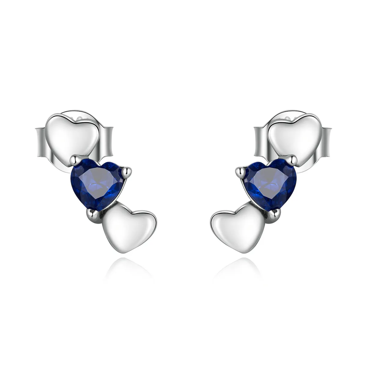 Pandora Style Simple Love Stud Earrings - SCE1348