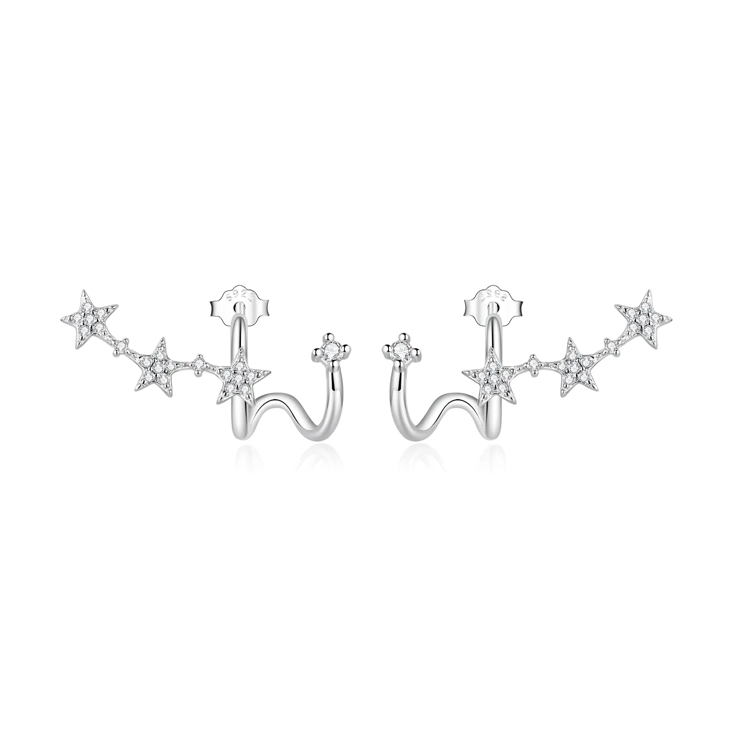 Pandora Style Star Stud Earrings - BSE700