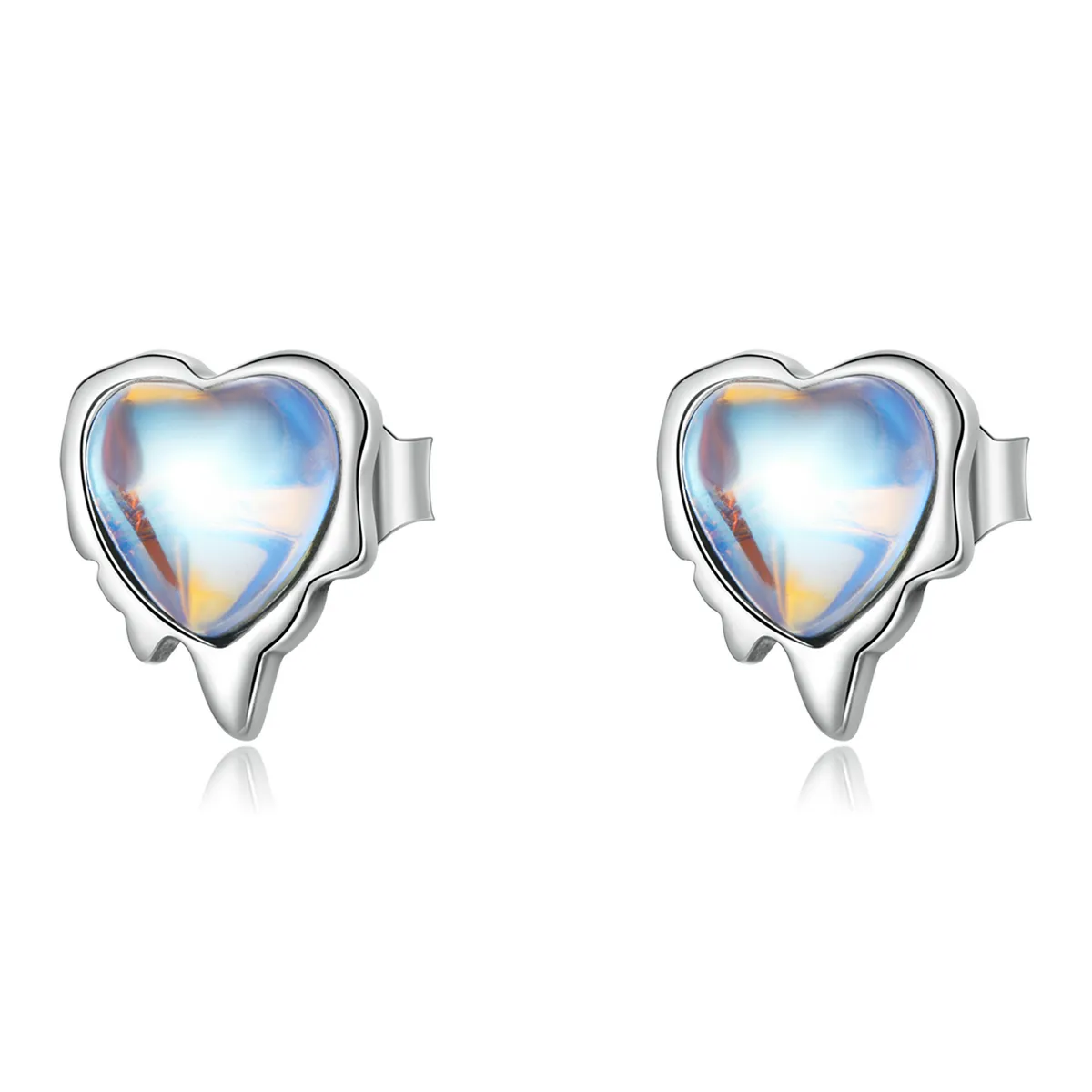 stud earrings de tip pandora style cu model melting love sce1306