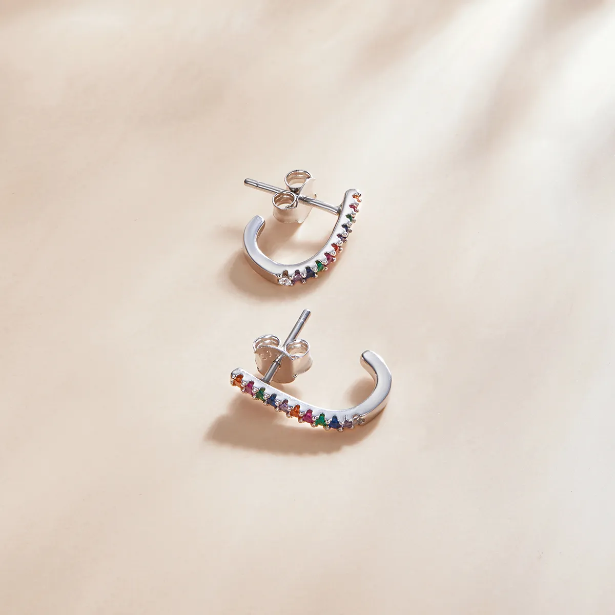 Stud Earrings în stil Pandora cu baston de Crăciun - SCE1167-A