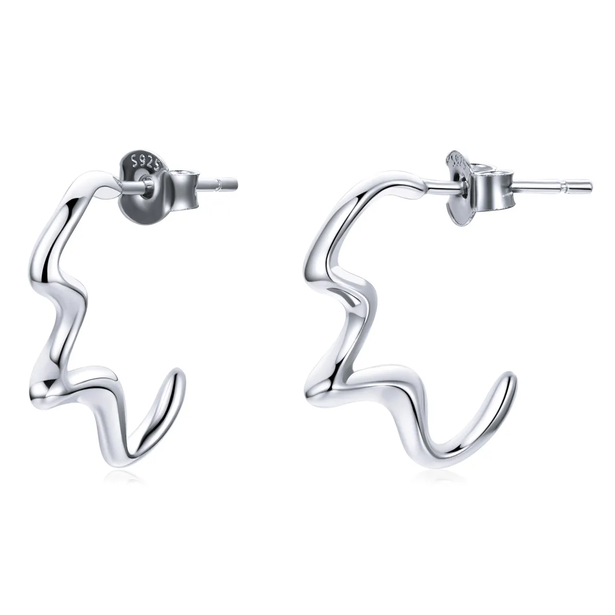 stud earrings în stilul pandora inspirate de valurile verii sce1196
