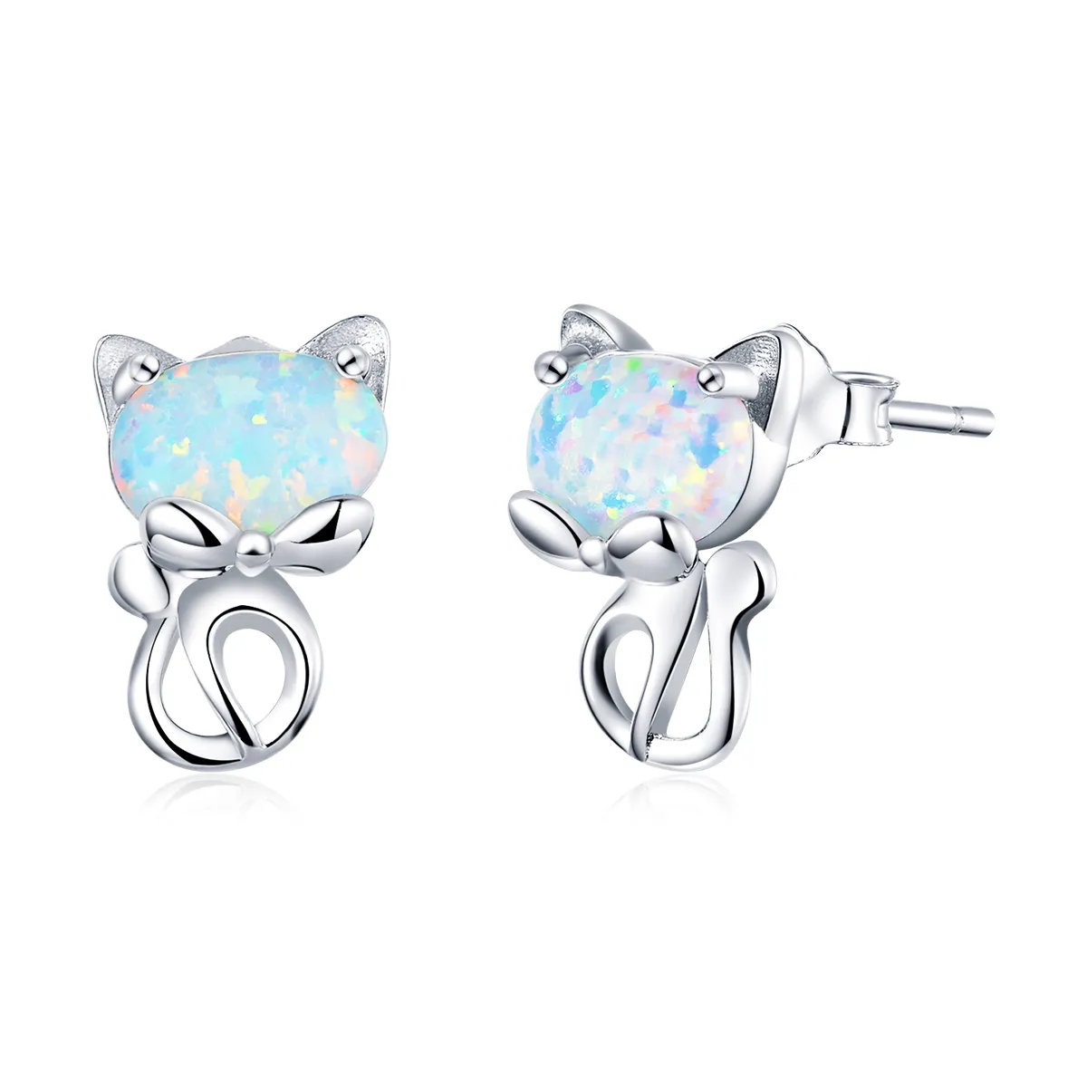 Studii de pisică drăguțe cu opal în stilul Pandora - SCE828
