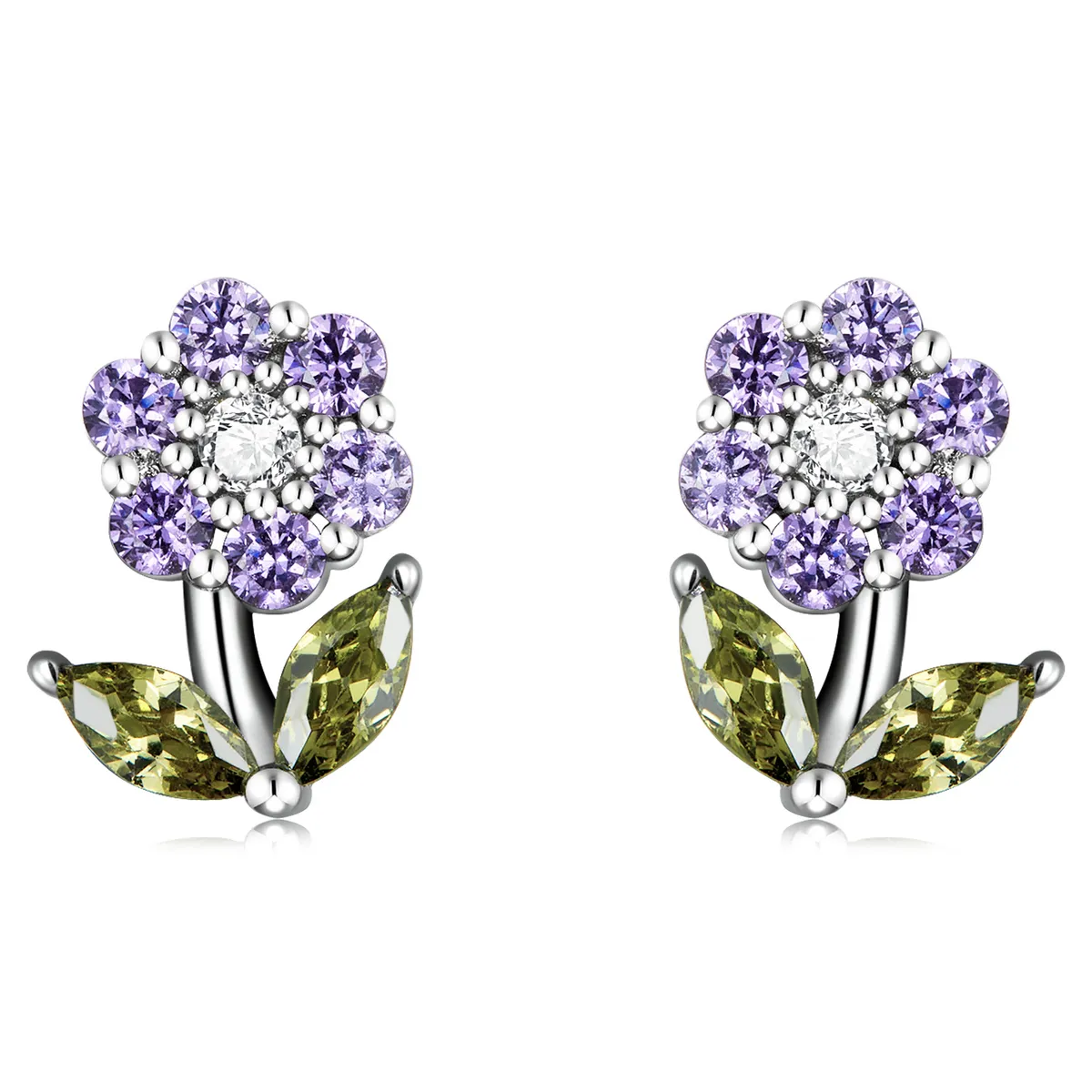 studuri delicate cu flori în stil pandora bse592 vt