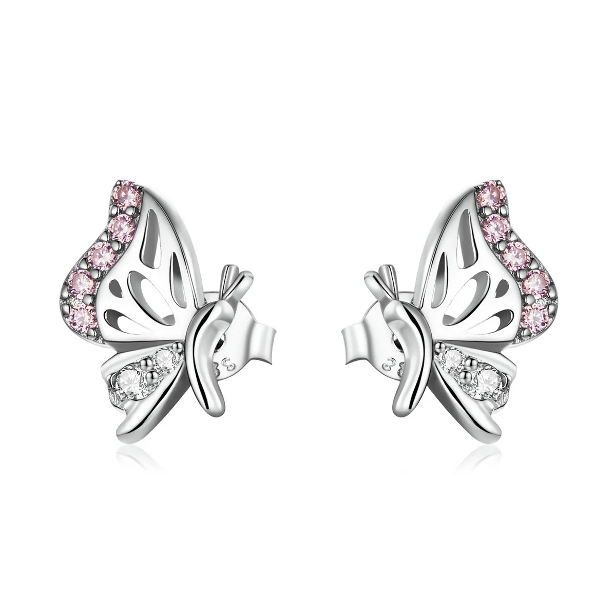 studuri delicate în stil pandora cu fluturi bse574