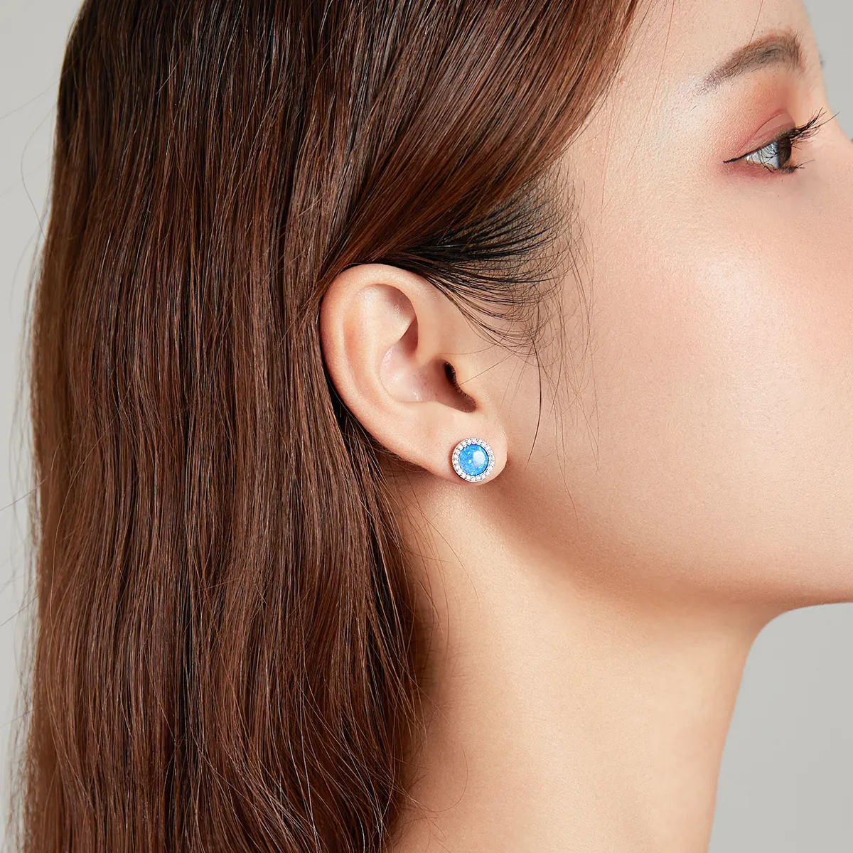 Studuri simple cu opale în stilul Pandora - BSE467