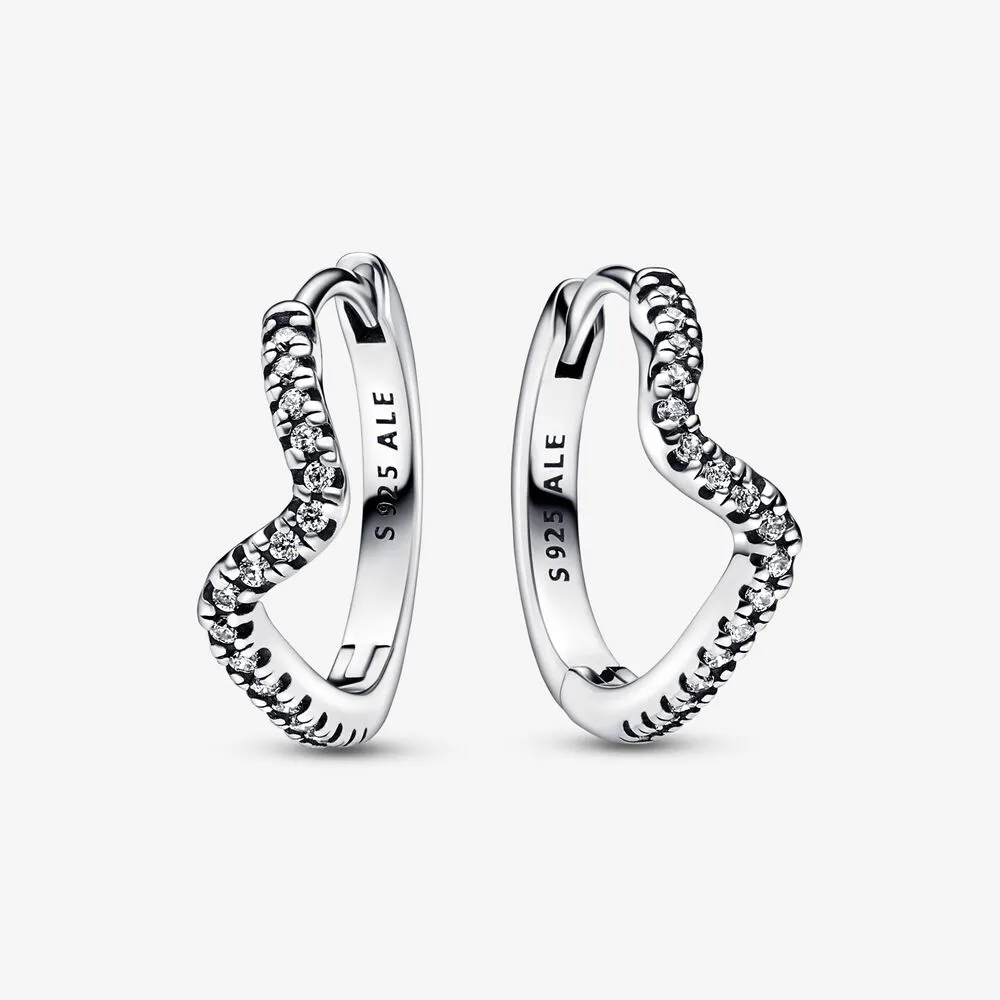 cercei pandora sparkling wave hoop 292545c01