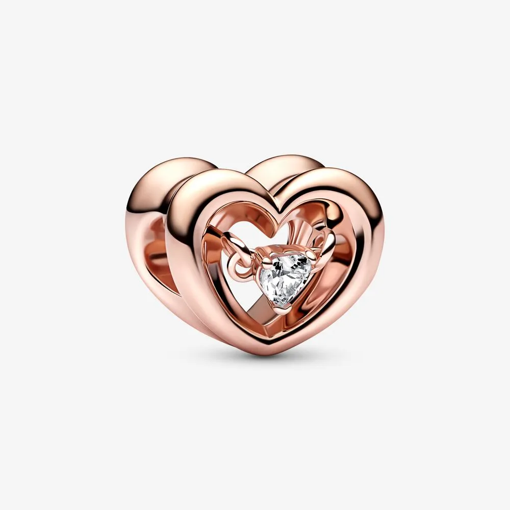charm ul pandora radiant heart floating stone 782493c01
