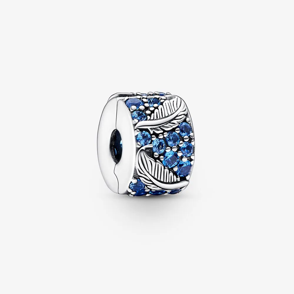 pandora breloc curbat cu pene și pavé 792552c01