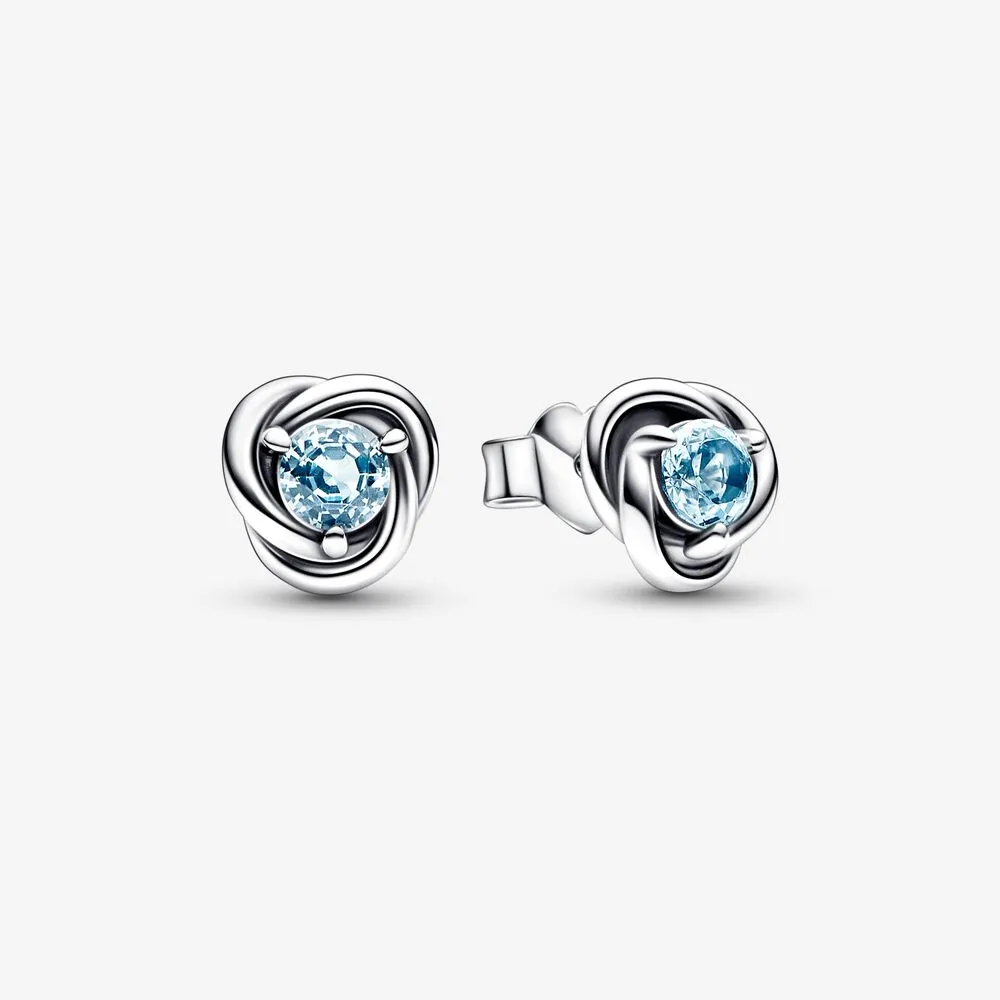 pandora cercei cu șuruburi march sea aqua blue eternity circle 292334c09