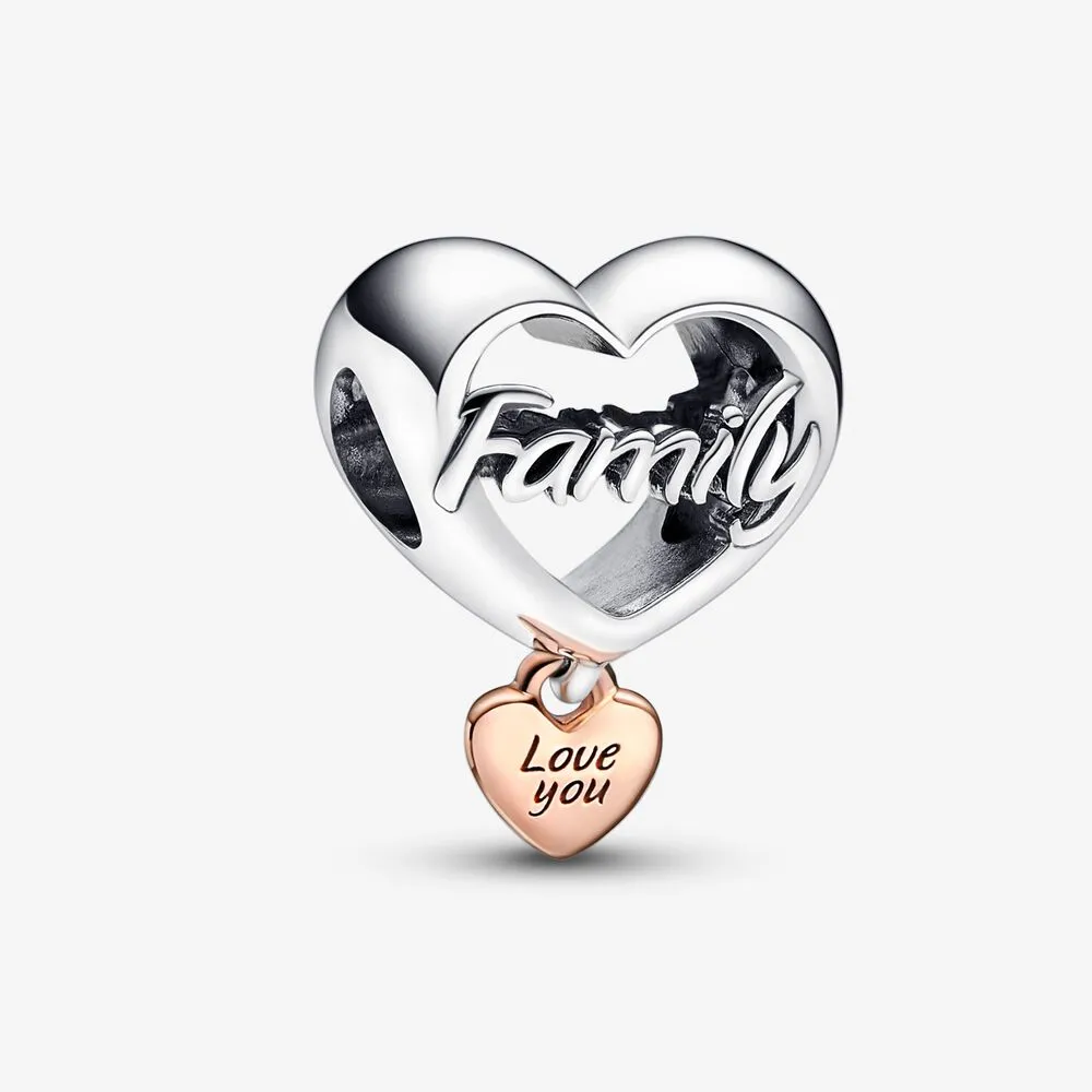 pandora charm inimă cu inscripția love you family 782326c00