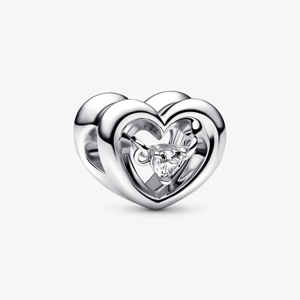 pandora charm inimă radiantă și piatră plutitoare 792493c01