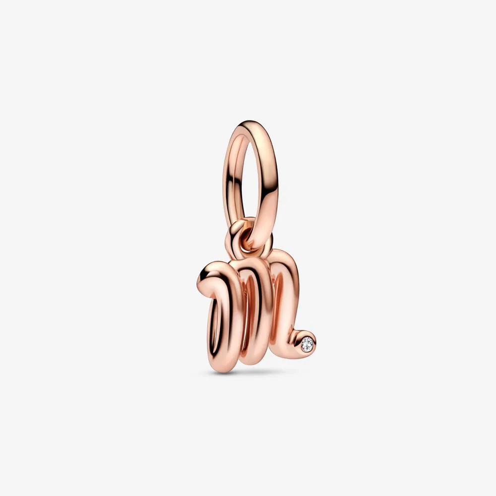 pandora pandantiv litera m cu script alfabet 782474c01