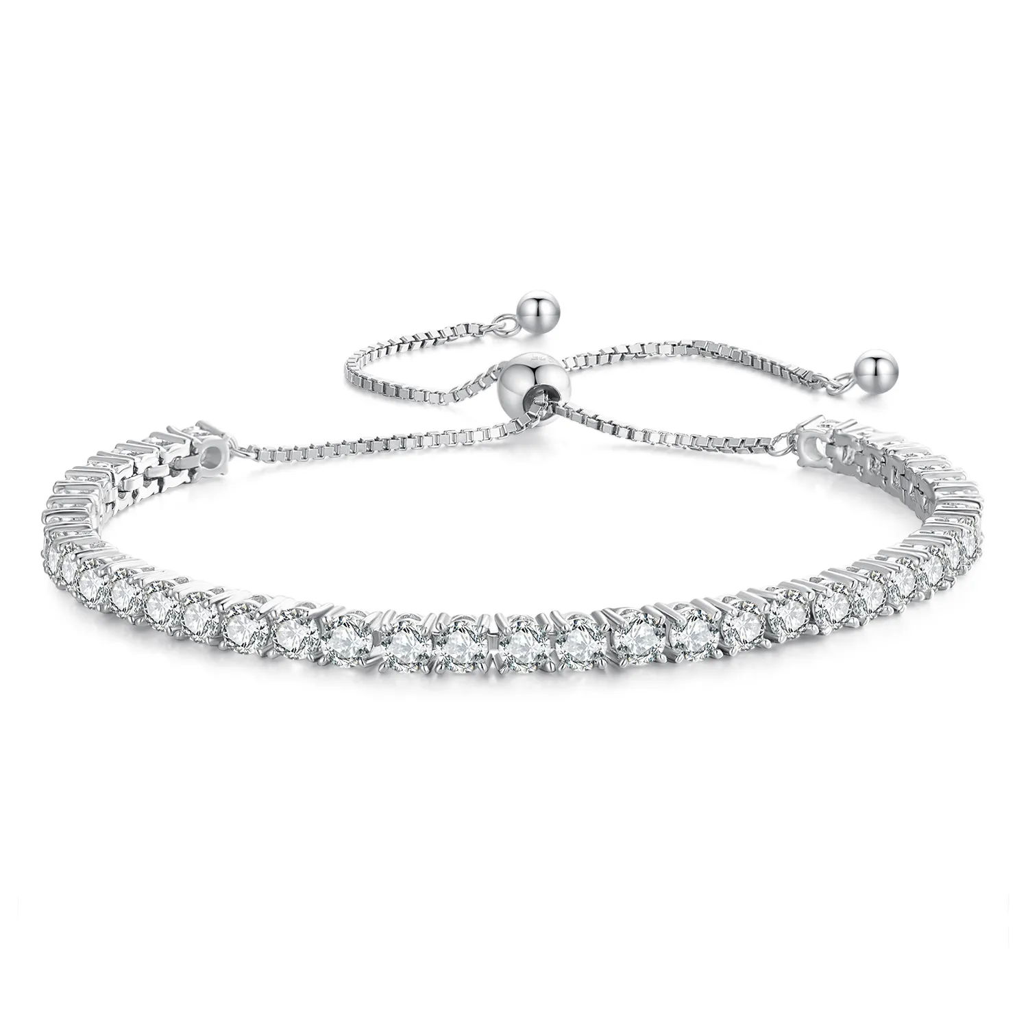 brățară fină cu moissanite în stil pandora msb005