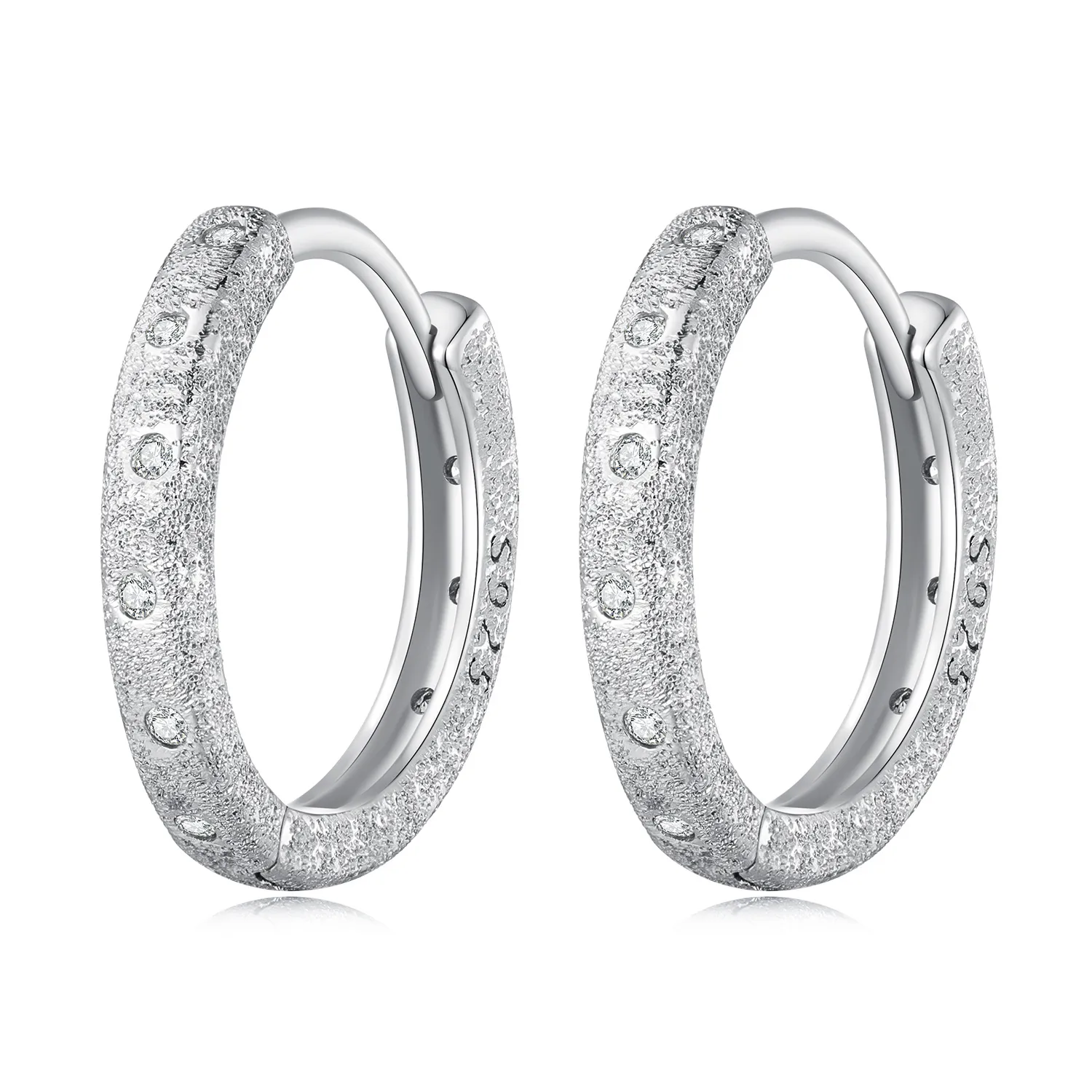 cercei stil pandora cu modele geometrice în formă de hulă bse848