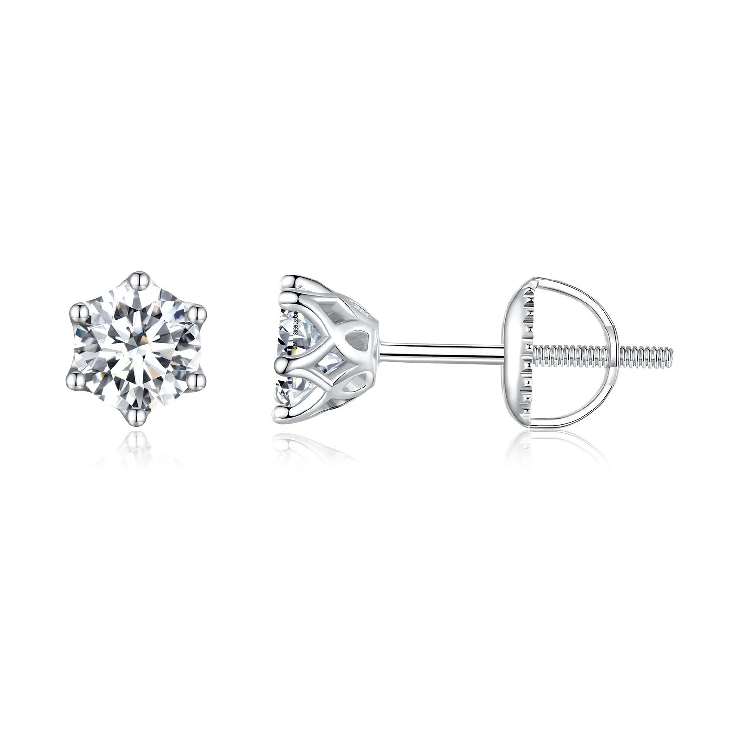 cercei tip moissanite cu patru gheare de 05 carate în stil pandora mse004 s