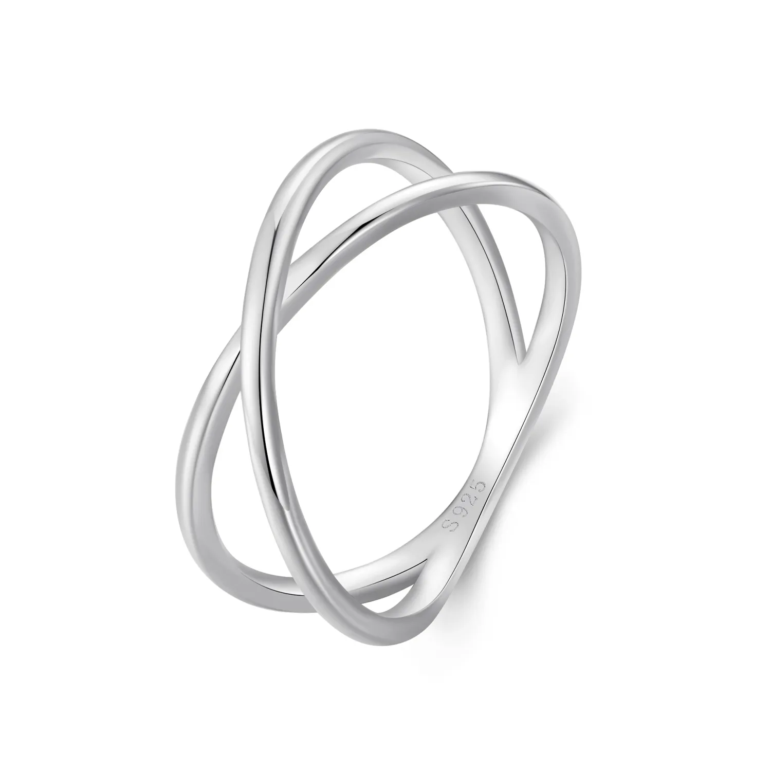 Inel de tip Pandora cu design încrucișat - SCR543-A