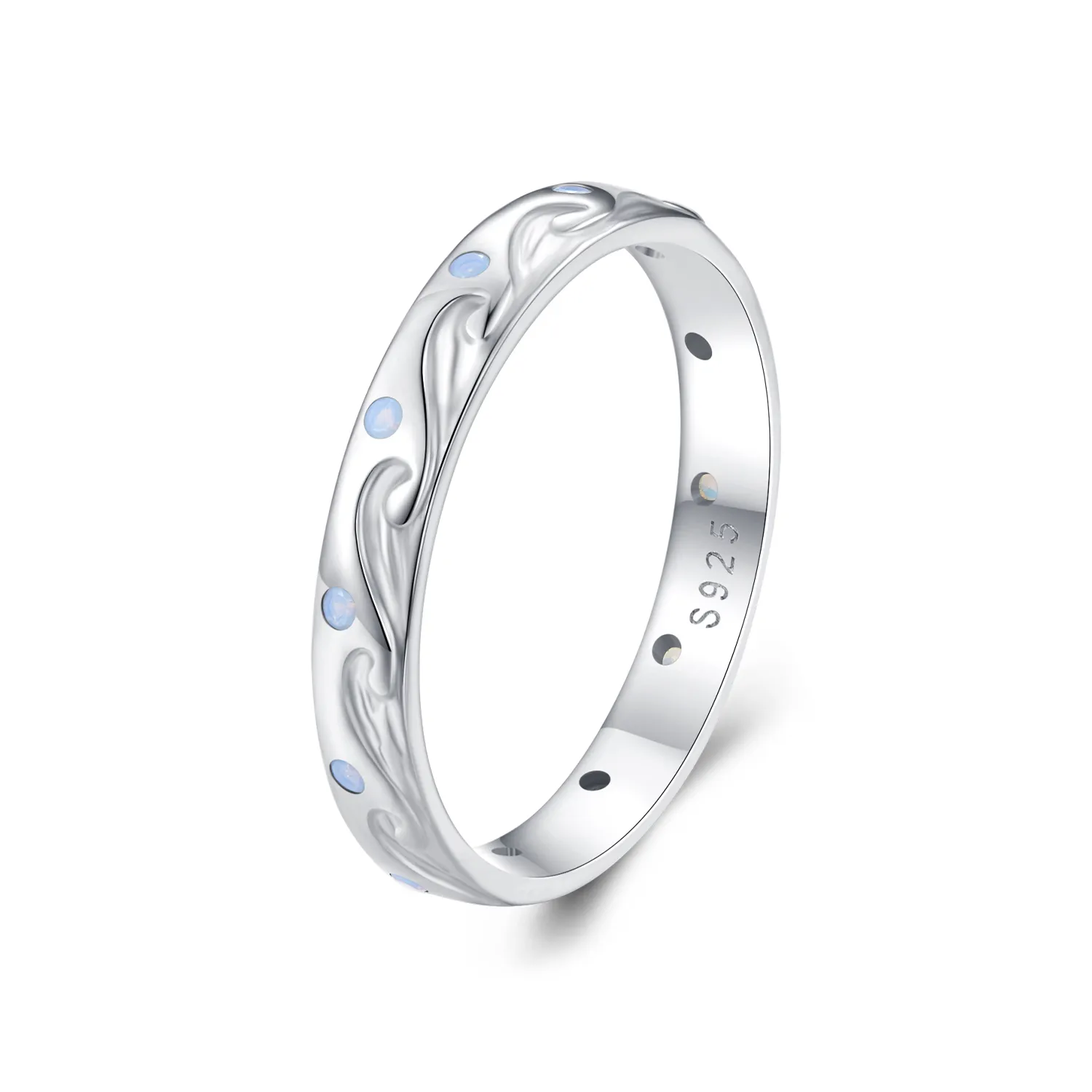 inel stil pandora cu valuri bsr443