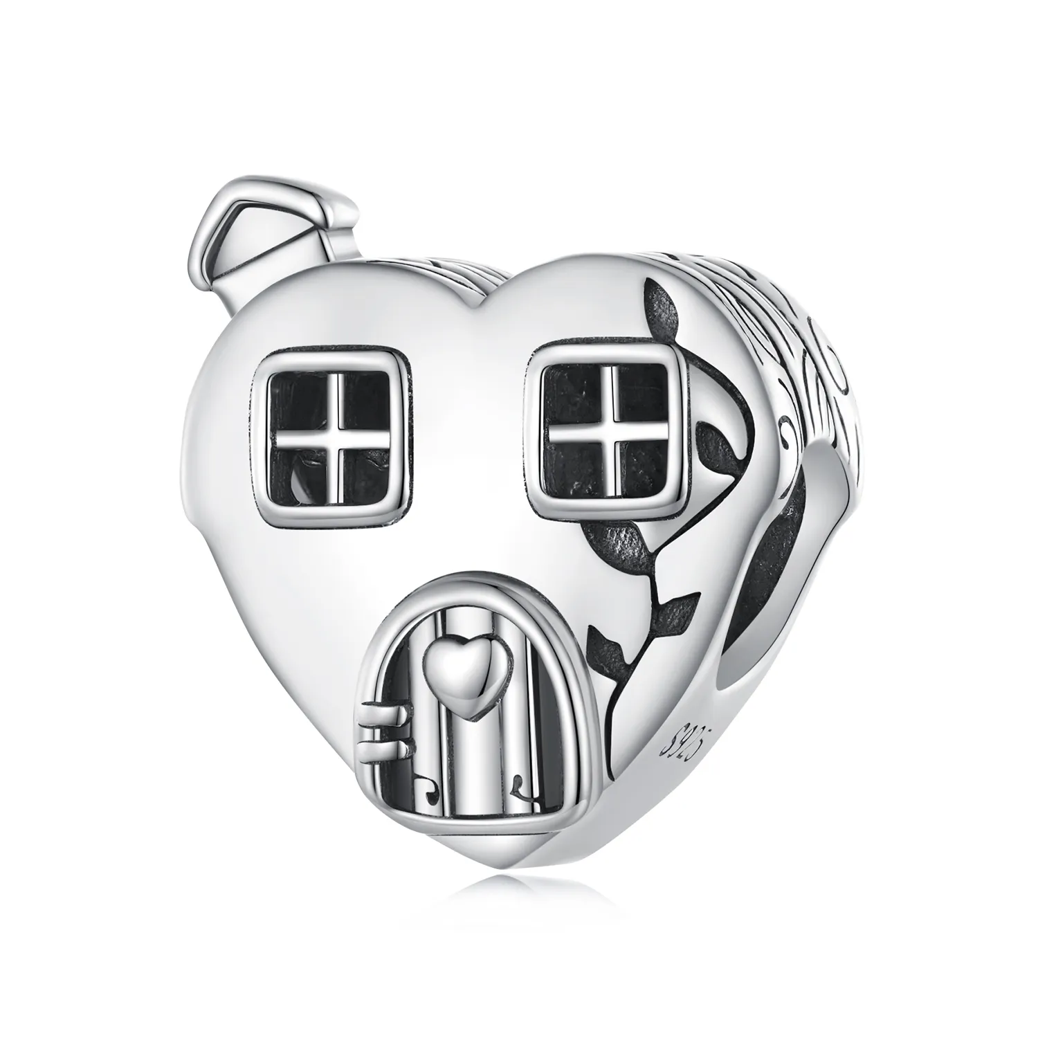 pandora style inimă în formă de casă pandantiv bsc871