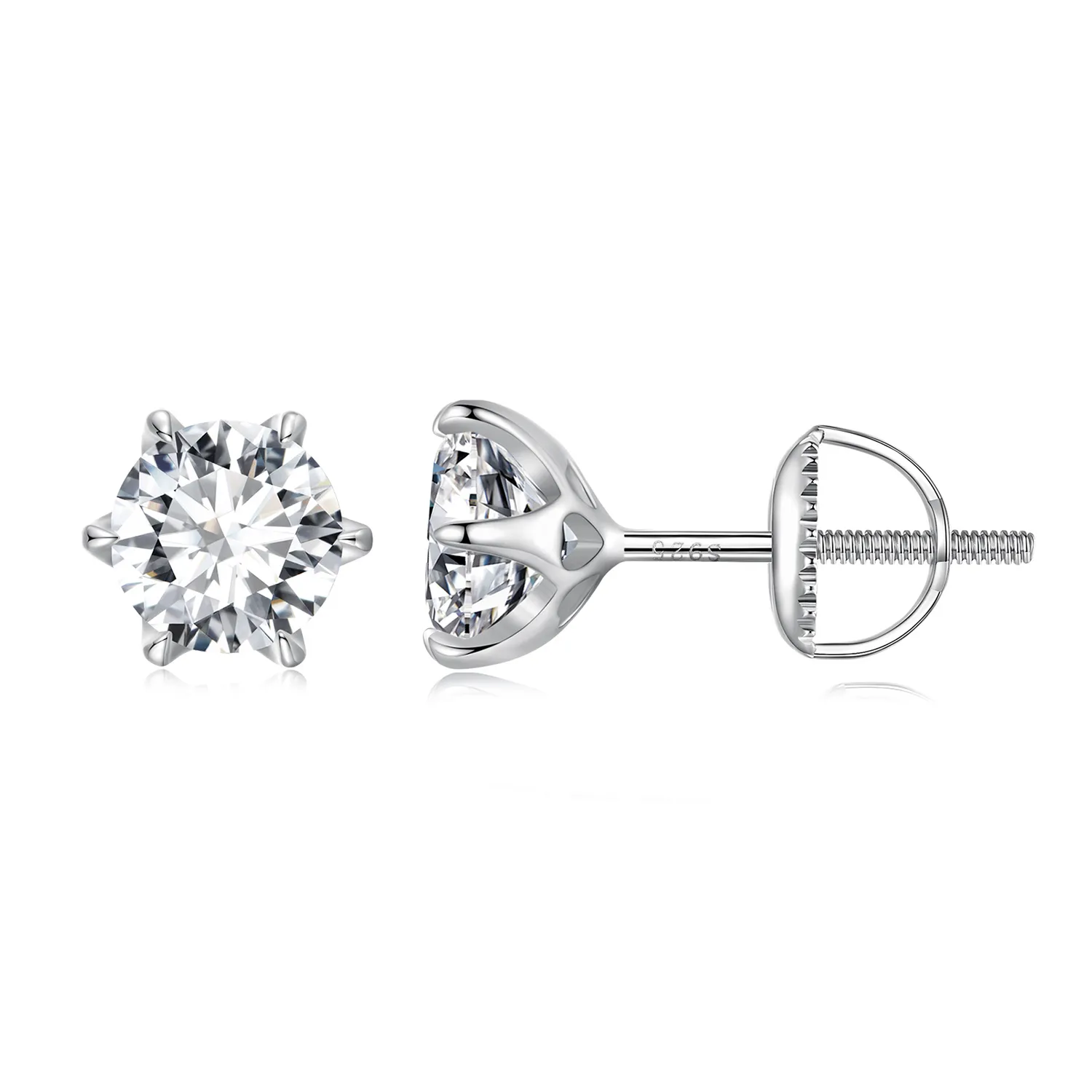 studuri moissanite în stil pandora cu 1 carat mse021 s