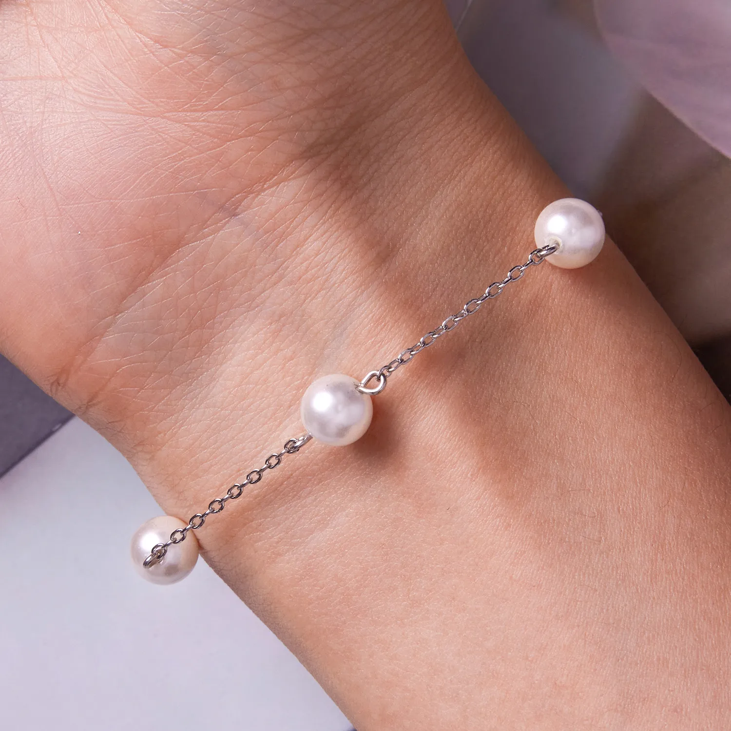 Brățară cu perle în stil Pandora - BSB090