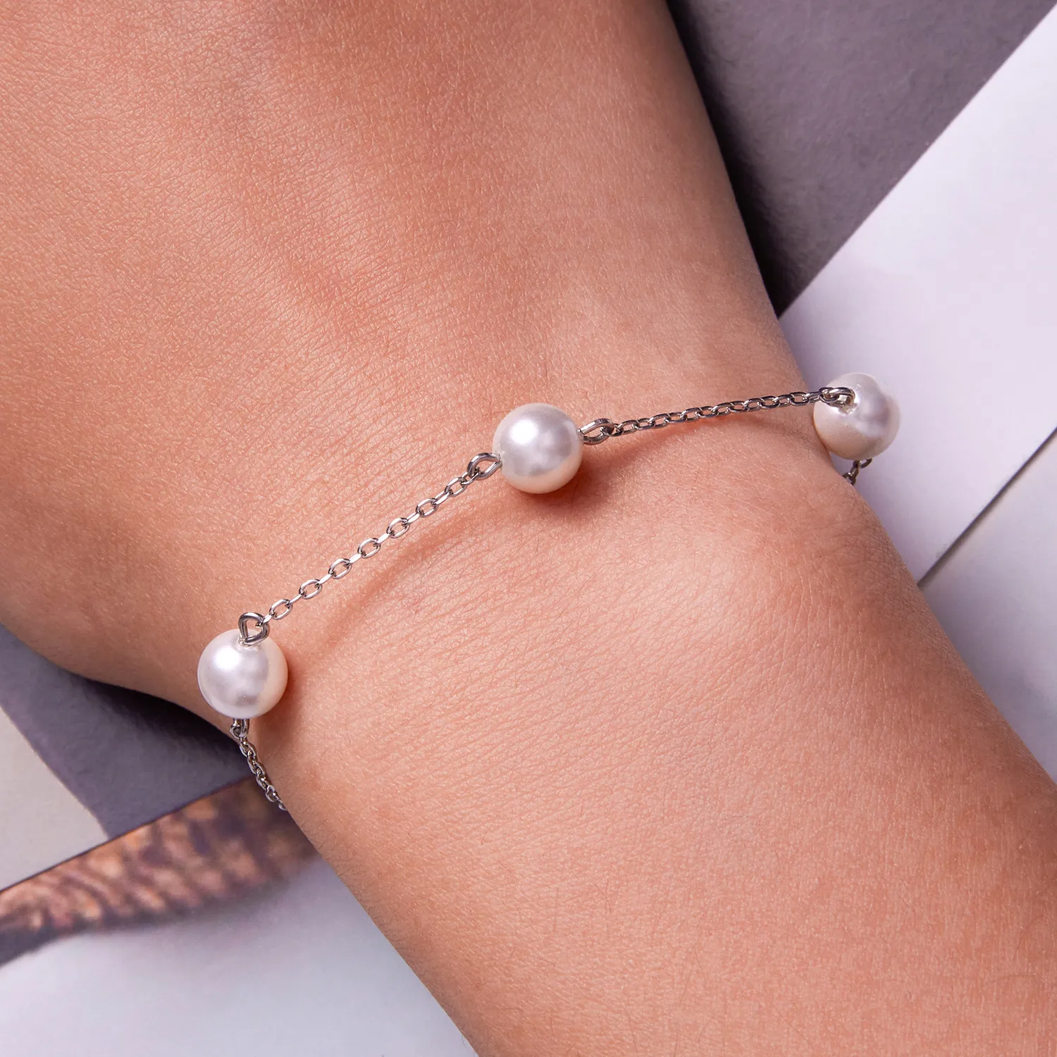 Brățară cu perle în stil Pandora - BSB090