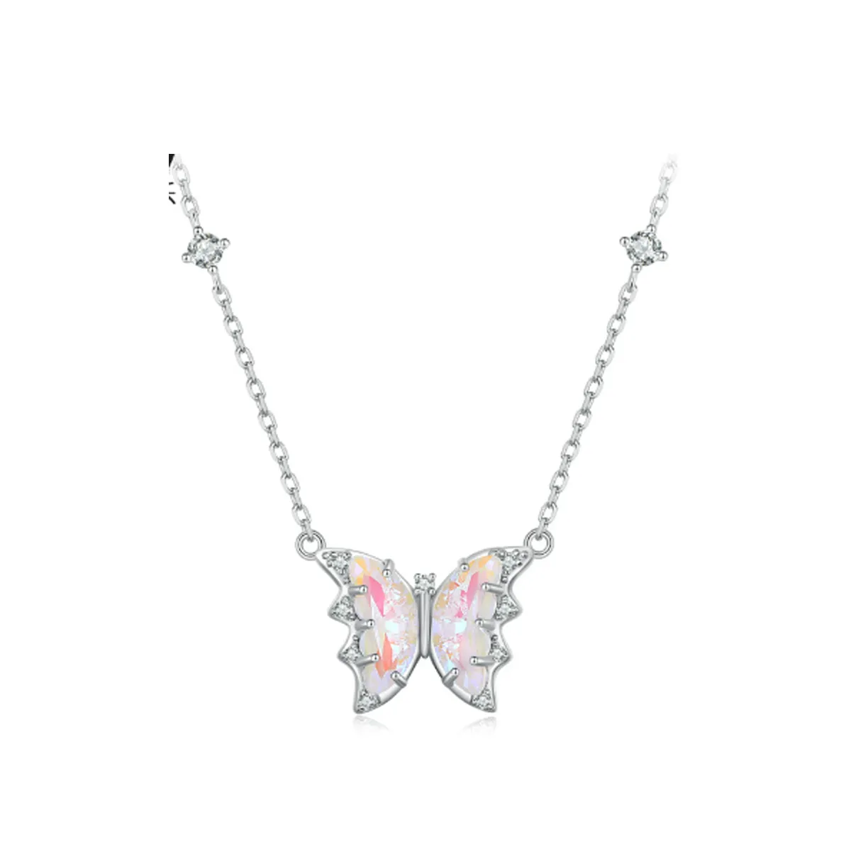 colier în stil pandora cu fluture bsn345