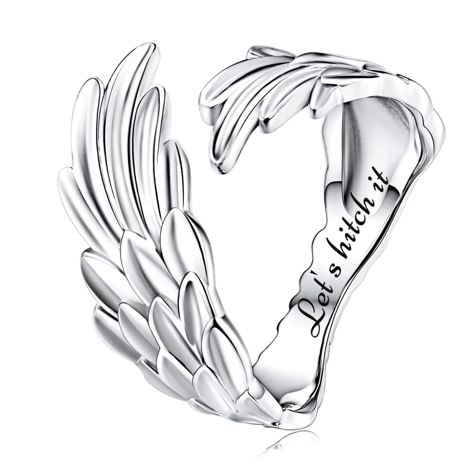 inel de stil pandora cu înger bsr322