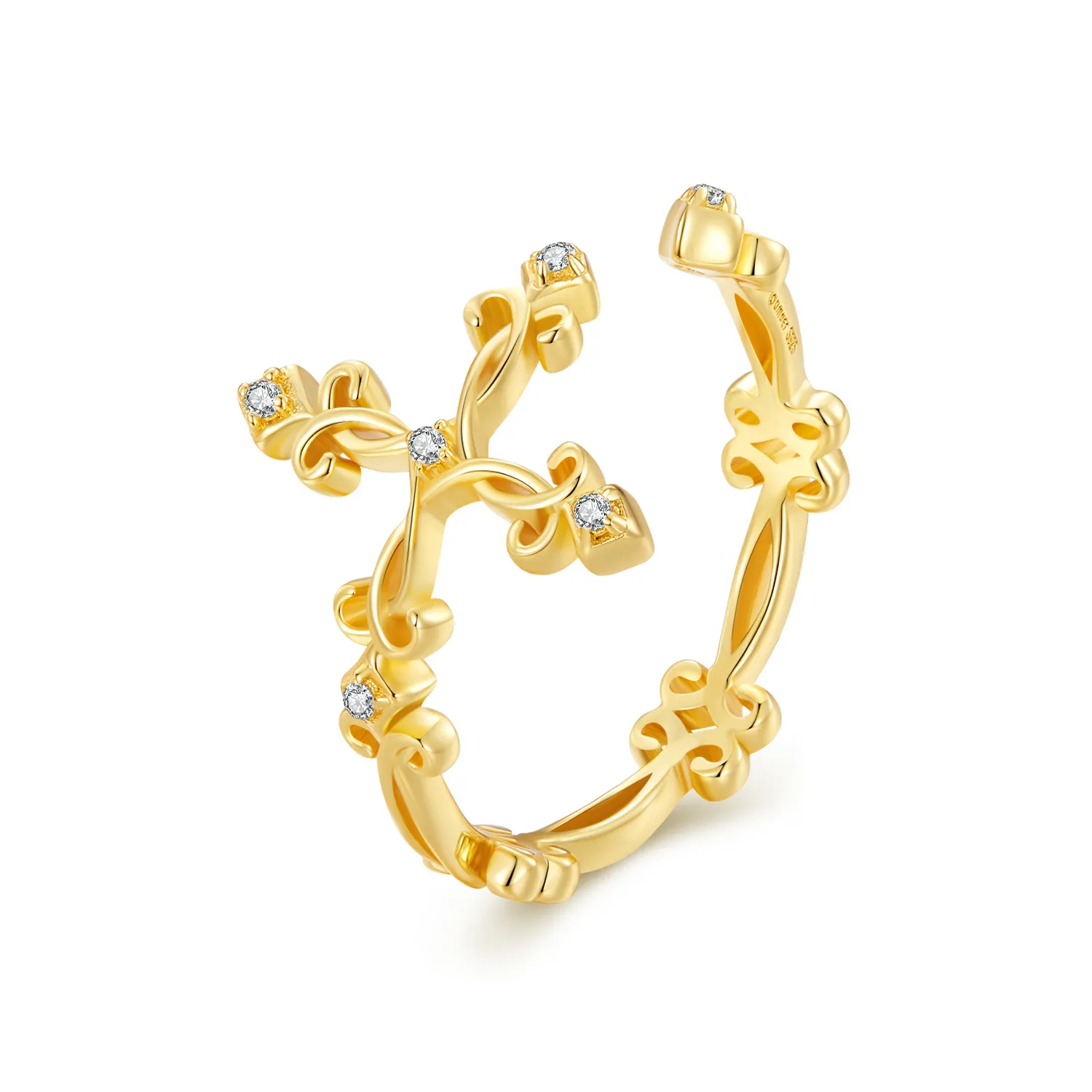 inel pandora stil aur galben bsr041 b