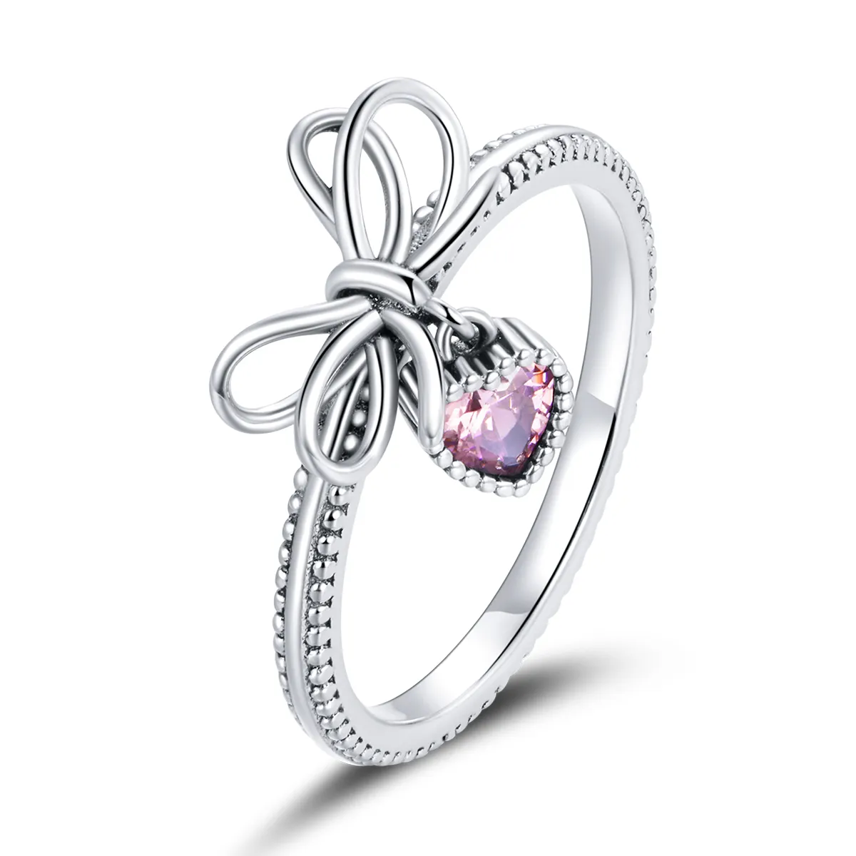 inel tip pandora cu arc argintiu scr682